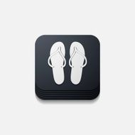 square button slippers N11