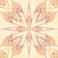 Ornate vintage seamless pattern in mehndi style N28