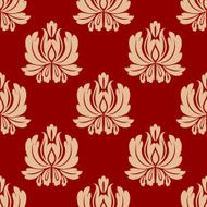 Damask style repeat floral design