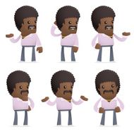 set of disco man character in different poses N20