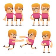 set of dude character in different poses N4