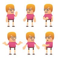 set of dude character in different poses N5