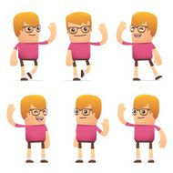 set of dude character in different poses N13