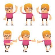 set of dude character in different poses N16