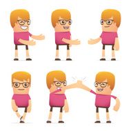 set of dude character in different poses N17
