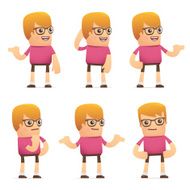 set of dude character in different poses N19