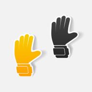 realistic design element gloves N23