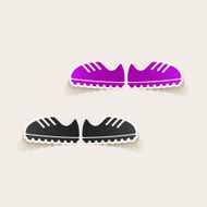 realistic design element sneakers N34