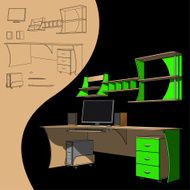 Desk with PC