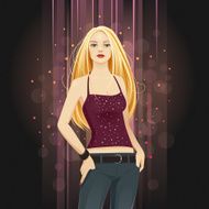 Blonde disco girl