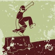 Skateboarding a barrier N2