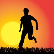 Vector silhouette of a woman N452