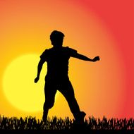 Vector silhouette of a woman N453