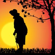 Vector silhouette of a woman N454