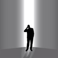 Vector silhouettes of businessman N2