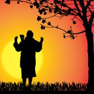 Vector silhouette of a woman N460