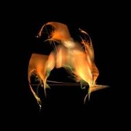 Digital Fractal on Black N191