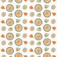 Seamless color decorative flower pattern N8