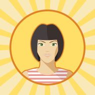 Single vector woman avatar