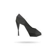 High heel shoes abstract isolated on a white backgrounds