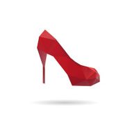 High heel shoes abstract isolated on a white backgrounds N2