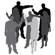 Vector silhouette of a people N15