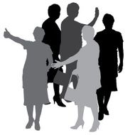 Vector silhouette of a woman N466