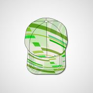 Abstract illustration on peaked cap N14
