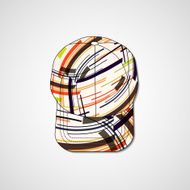 Abstract illustration on peaked cap N15