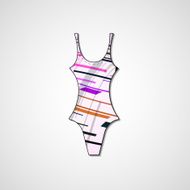 female swimsuit isolated N18