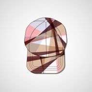 Abstract illustration on peaked cap N18