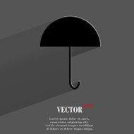 Umbrella icon flat modern design