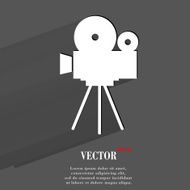 Videocamera icon flat modern design