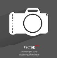 Photo camera icon flat modern design