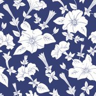 White floral seamless pattern