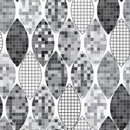 Abstract monochrome geometric seamless pattern N2
