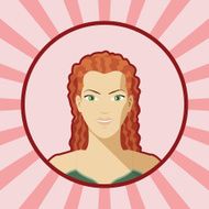 Single vector woman avatar N2