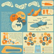Footwear infographics elements Easily edited N2
