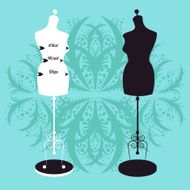 vector vintage tailor&#039;s mannequin N13