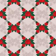 vector pattern with roses N4