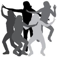 Vector silhouette of a woman N470