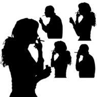 Vector Silhouette Of People N116