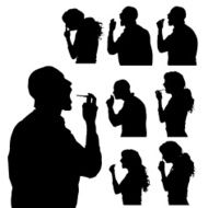 Vector Silhouette Of People N117