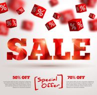 Sale poster Vector illustration Design template for holiday sale event