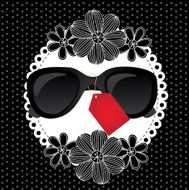 Black sunglasses vector