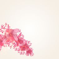 Hand drawing floral background N6