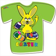 T-shirt with rabbit on white background