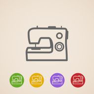 vector sewing machine icons