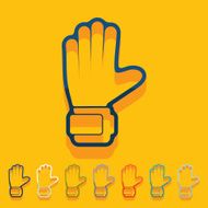 Flat design gloves N6