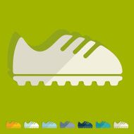 Flat design sneakers N12